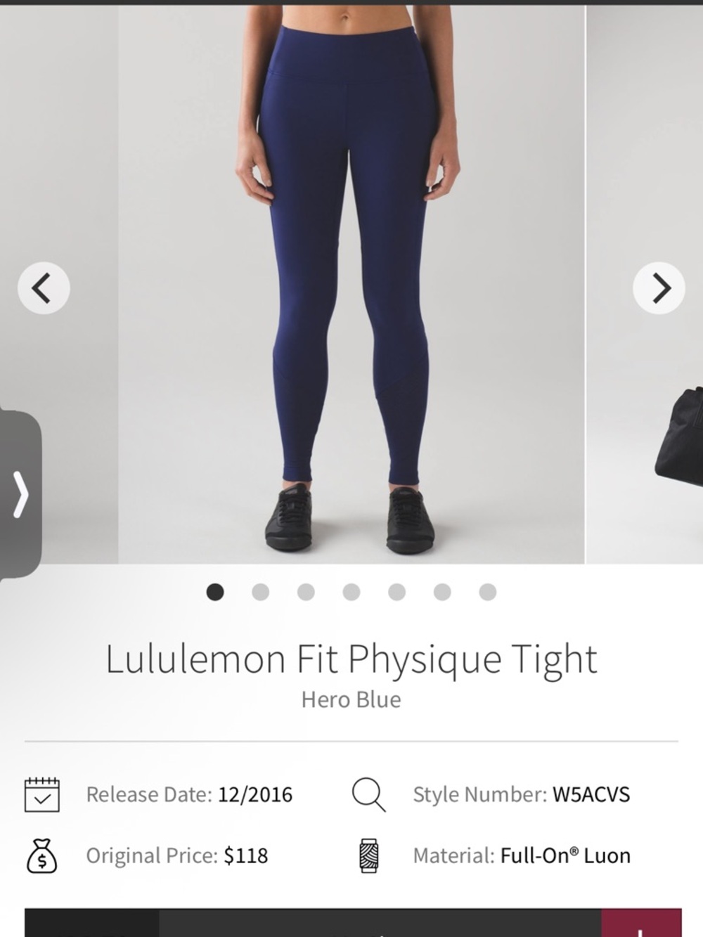 Lululemon Fit Physique Tight in Hero Blue